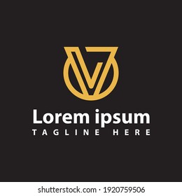 great line modern V logo initial Letter design vector graphic concept