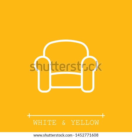 A great linear armchair vector icon, an armchair vector illustration for business and home . A sofa icon .