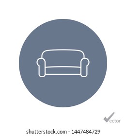 A great linear sofa vector icon, an armchair vector illustration for business and home .