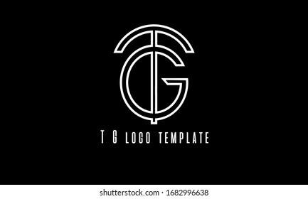 es ist eine großartige Logo-Vorlage für Buchstaben tg oder gt.