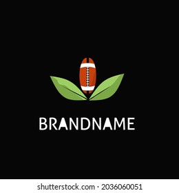 A great logo from a mix of two elements, leaf and American football, perfect for a sports business or a community of American football team fans.