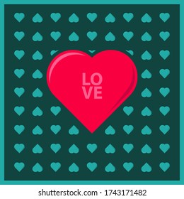 great love background among many love texture