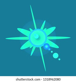 Great lovely magical abstract object glow splash motion.