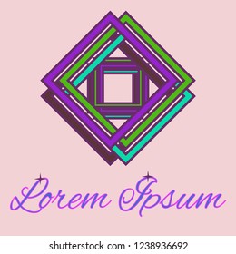 Great magian abstract multicolor cube geometric.