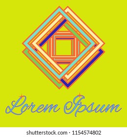 Great magian abstract multicolored cube geometric.