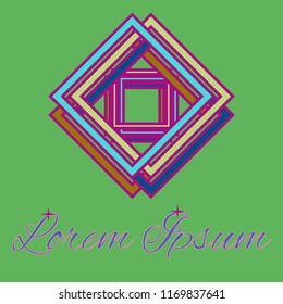 Great magic abstract multicolored cube geometric.