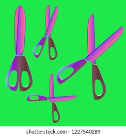 Great magical suite gradient multicolor instrument scissors.