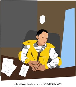 gran hombre cansado del trabajo