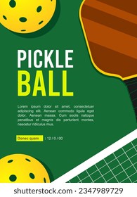 Great memorable pickleball poster design best for your digital graphic and print