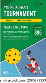 Great memorable pickleball poster design best for your digital graphic and print