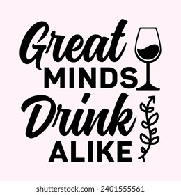 Great minds drink alike, Holiday Coaster Tumbler Illustration Christmas