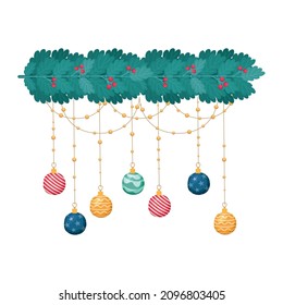 gran rama de mistletocon bolas
