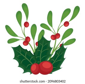 great mistletoe icon with berries