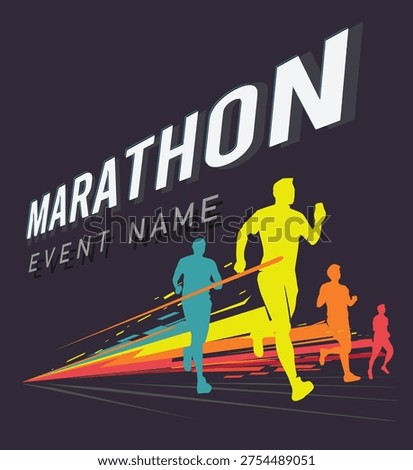 Great modern colorful vector editable marathon poster background design for your marathon championship event