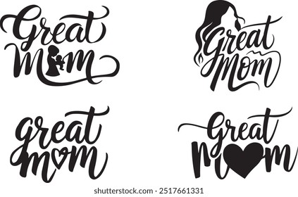 grande mãe silhueta vetor arte design