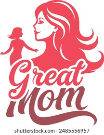 Gran diseño de tipografía de Vector de mamá