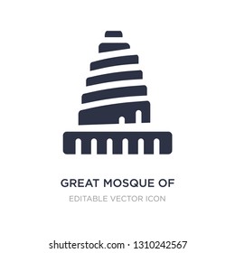 great mosque of samarra icon on white background. Simple element illustration from Monuments concept. great mosque of samarra icon symbol design.