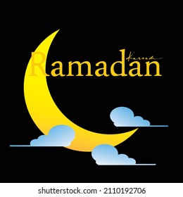 Great Mosque vector. Islam, Muslim, Prayer. flat design illustration.stars and moon in ramadan night. Muslim special day. ramadan kareem greeting card.