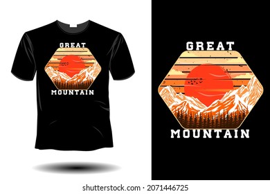 great mountain mockup retro vintage design