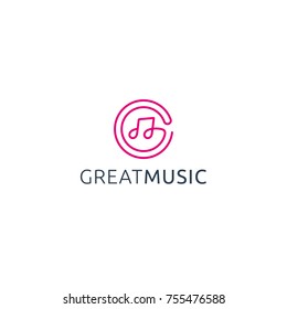 Great Music Logo Vector Stock Vector (Royalty Free) 755476588 ...