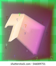 great Number 7 among arrangement, confusion between emblematic template