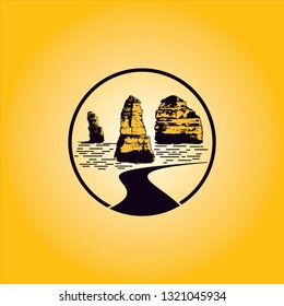 great ocean road logo vector