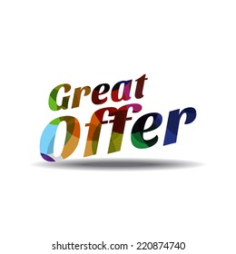 Great Offer Colorful Vector Icon Design