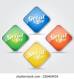 Great Offer Colorful Vector Icon Design