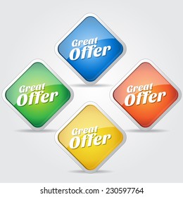 Great Offer Colorful Vector Icon Design