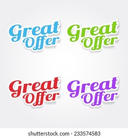 Great Offer Colorful Vector Icon Design