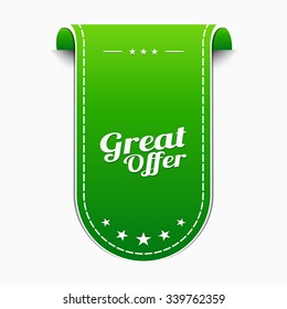 Great Offer Green Vector Icon Design