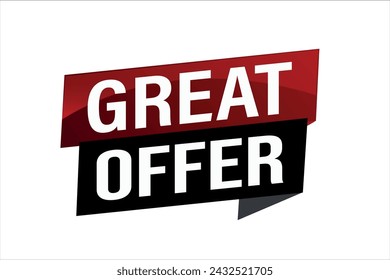 great offer poster banner graphic design icon logo sign symbol social media website coupon


