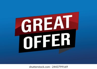 great offer poster banner graphic design icon logo sign symbol social media website coupon

