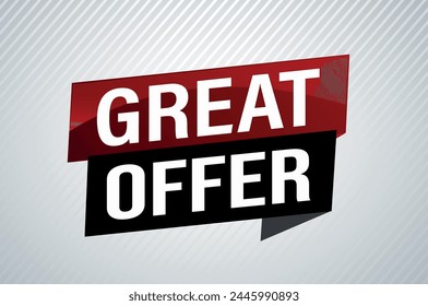 great offer poster banner graphic design icon logo sign symbol social media website coupon

