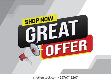 great offer poster banner graphic design icon logo sign symbol social media website coupon market

