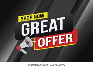 great offer poster banner graphic design icon logo sign symbol social media website coupon market

