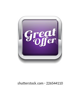 Great Offer Purple Vector Icon Button