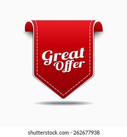 Great Offer Red Vector Icon Design