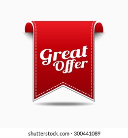 Great Offer Red Vector Icon Design