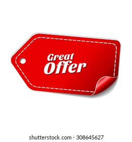 Great Offer Red Vector Icon Design