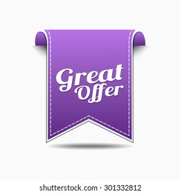 Great Offer Violet Vector Icon Design
