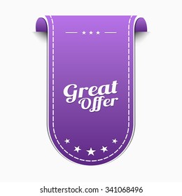 Great Offer Violet Vector Icon Design