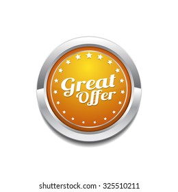 Great Offer Yellow Vector Icon Button