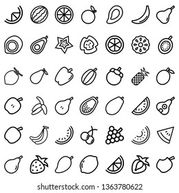 Great package of Bright Fresh Colorful Fruit Icon Collection