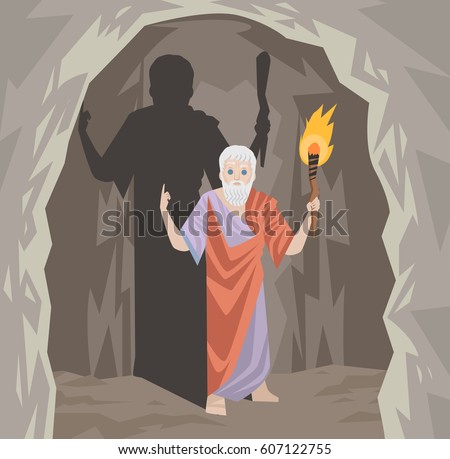 great philosopher greek thinker and shadows cave cavern allegory
