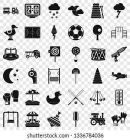 Great playground icons set. Simple style of 36 great playground vector icons for web for any design