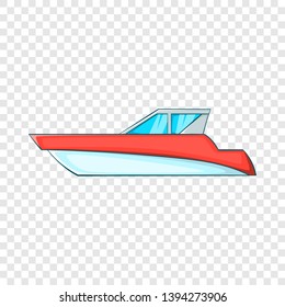 Great powerboat icon. Cartoon illustration of great powerboat vector icon for web