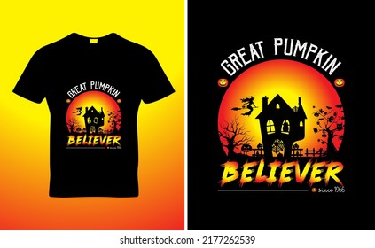 Great pumpkin believer since 1966 quotes template vector