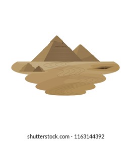 Great Pyramid Ancient Monument Egypt Desert Landscape Vector
