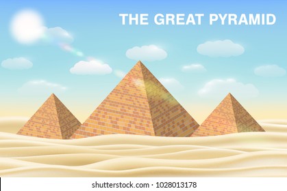 the great pyramid of giza in desert